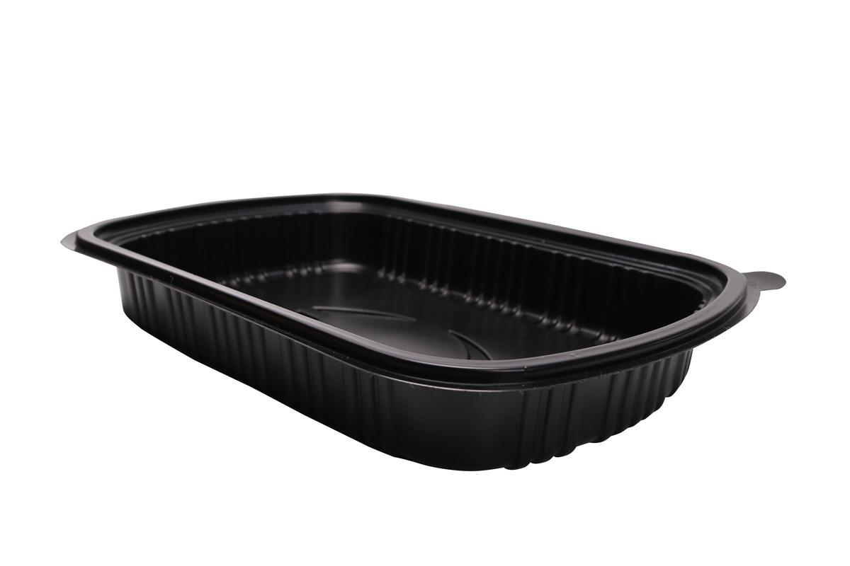 BOPS蓋黑色橢圓形一格快餐盒